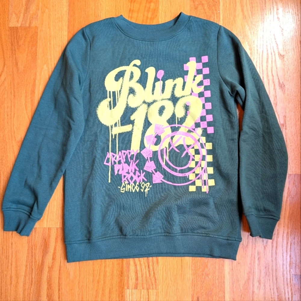 Blink 182 Smiley Face Women's XS Sweatshirt